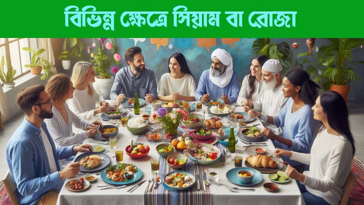 বিভিন্ন ক্ষেত্রে সিয়াম বা রোজা